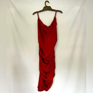 Burnt orange BB Dakota by Steve Madden satin dress